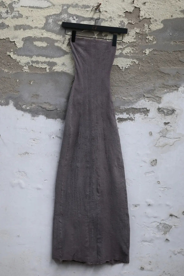 Marc Le Bihan 21915 Silk Shrinkage Stretch One-Piece Dress Collection French High-Level Handmade MLB-21942-HGY Granite PMLB4